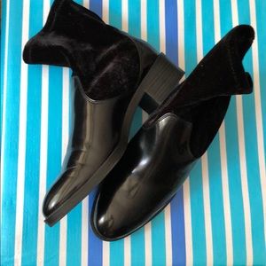 Zara Velvet Sock boot with vegan leather upper